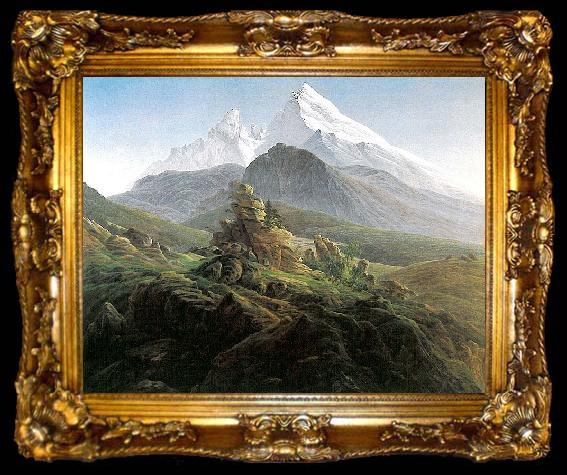 framed  Caspar David Friedrich Der Watzmann, ta009-2